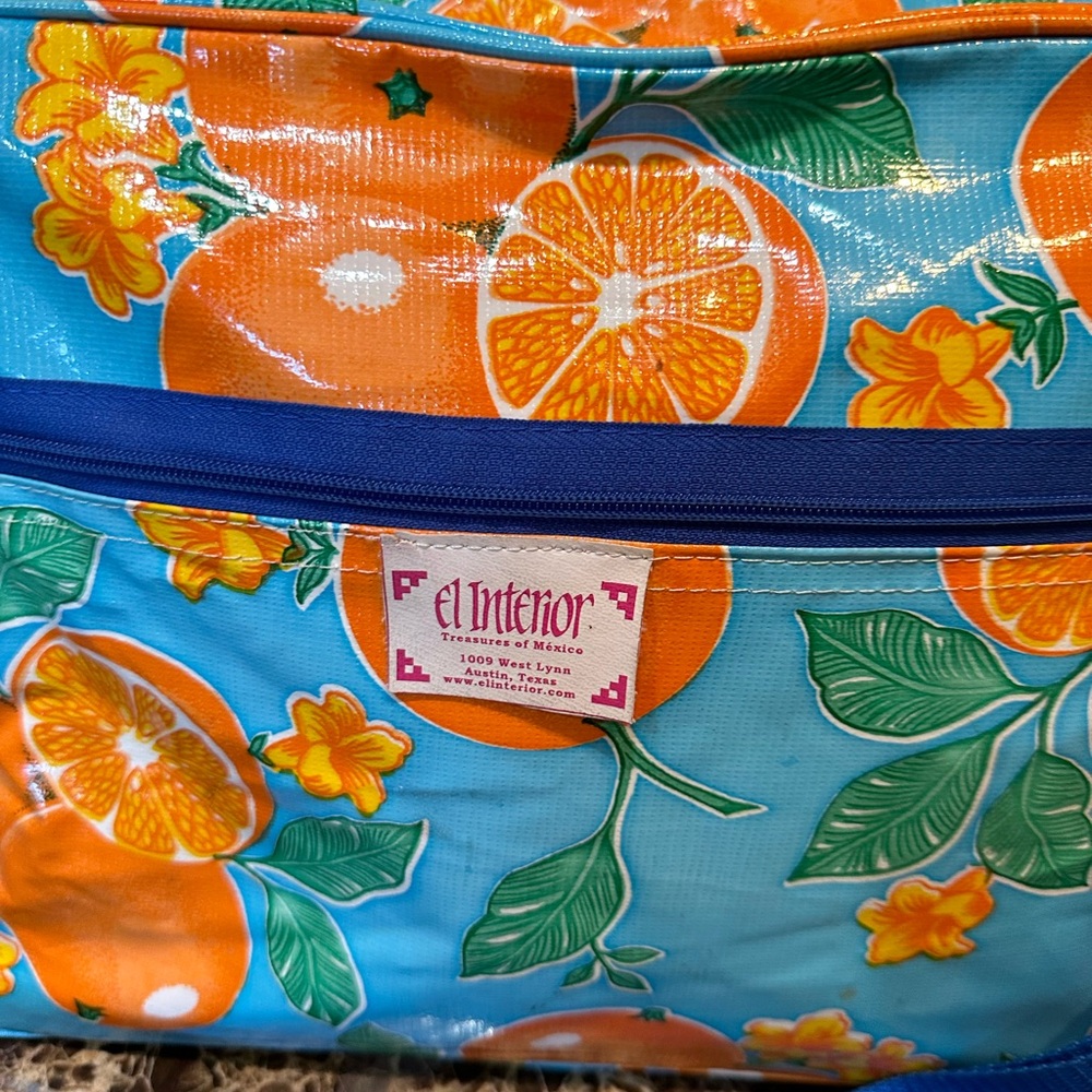 Colorful Citrus Print Oilcloth Tote Bag - Picture 7 of 10